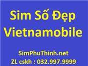 Sim số đẹp Vietnamobile, Đầu số 092, 05x. Giá từ 200k, Chiết khấu 30%